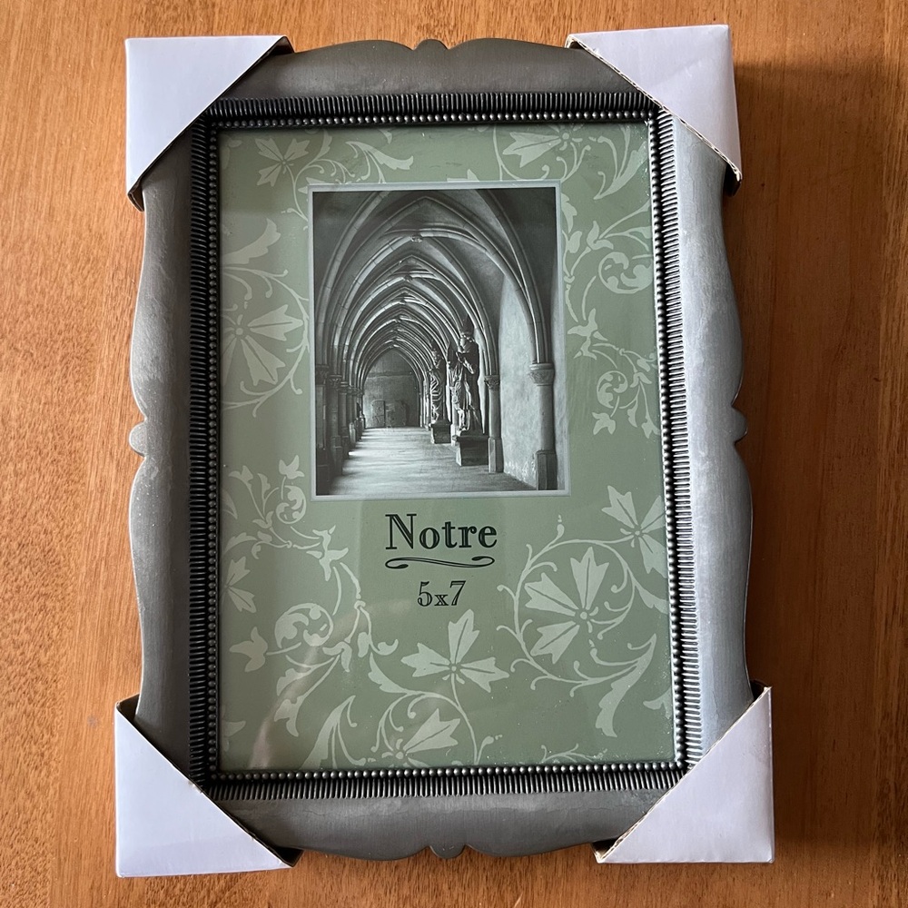 Notre Decorative Pewter Photo Frame 5X7